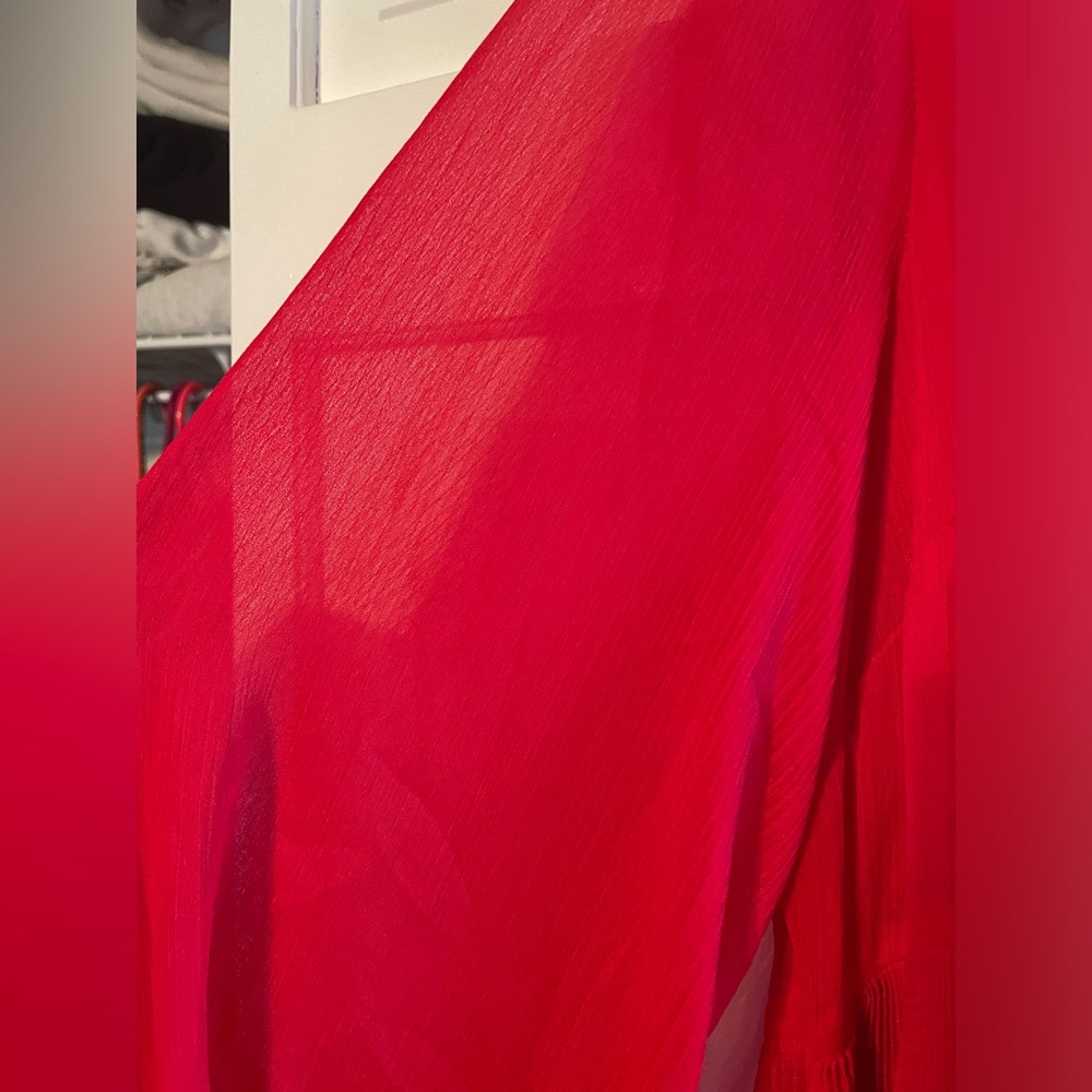 NWT H&M Wide Cut Chiffon Dress - Picture 5 of 8